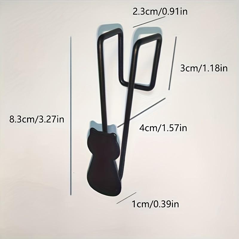 1pc Cat-Shaped Door Hook - Metal Black Adorable Kitty Design, Easy Install No Tools Needed for Bathroom, Closet, Kitchen - Holds Coats, Hats, Towels