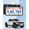 2 Pack Silicone License Plate Frames Black, Car Plate Frame Holder, Universal US Front & Rear Truck Frame Protector Mounting Kit Accessories, Rust