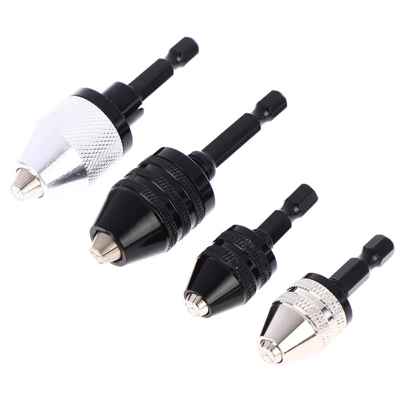 1/4'' Hex Shank Keyless Drill Chuck Quick Change Adapter Converter Drill Adapter