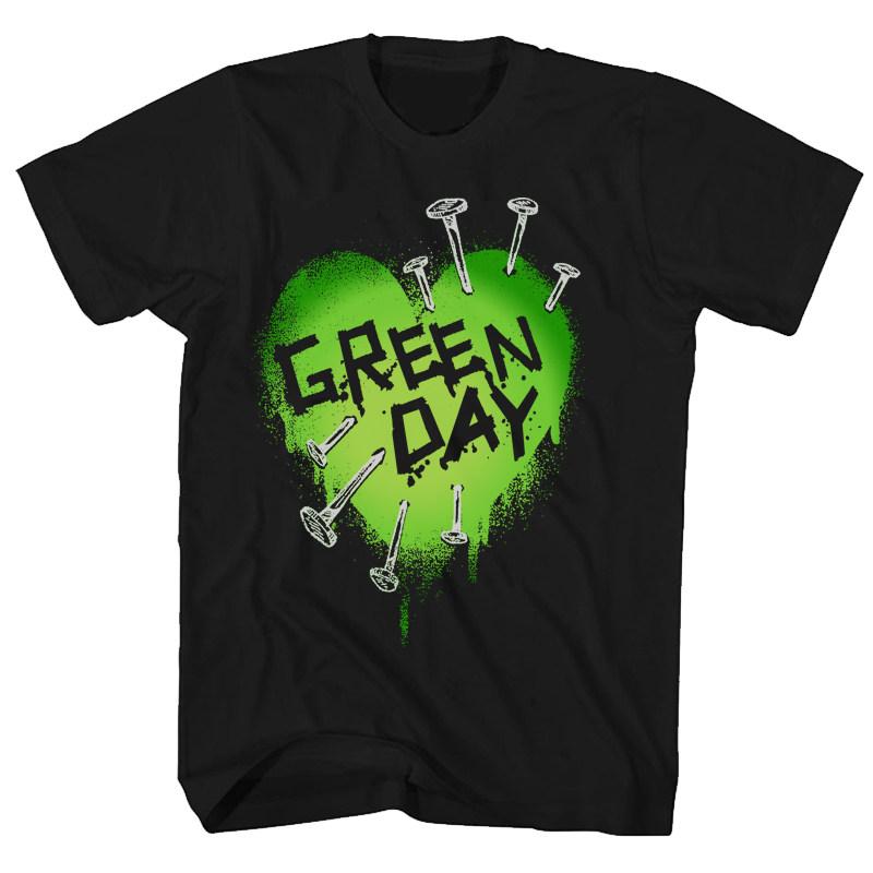 

ZX Green Day Band Rock Casual TShirt Mens and Womens Luxury Band Brand Top L