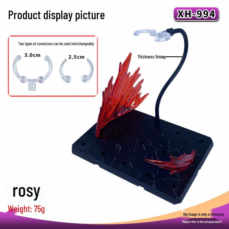 Snake Bone Fire Wind Poseable Stand: Special Effects Display for Gundam Model or Anime Figure Statue Aura.