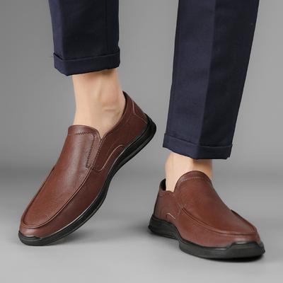 Echtes Rindsleder Atmungsaktiv Business Casual Lederschuhe Weiche Sohle Gommino All-Match Slipper Bequeme Schuhe