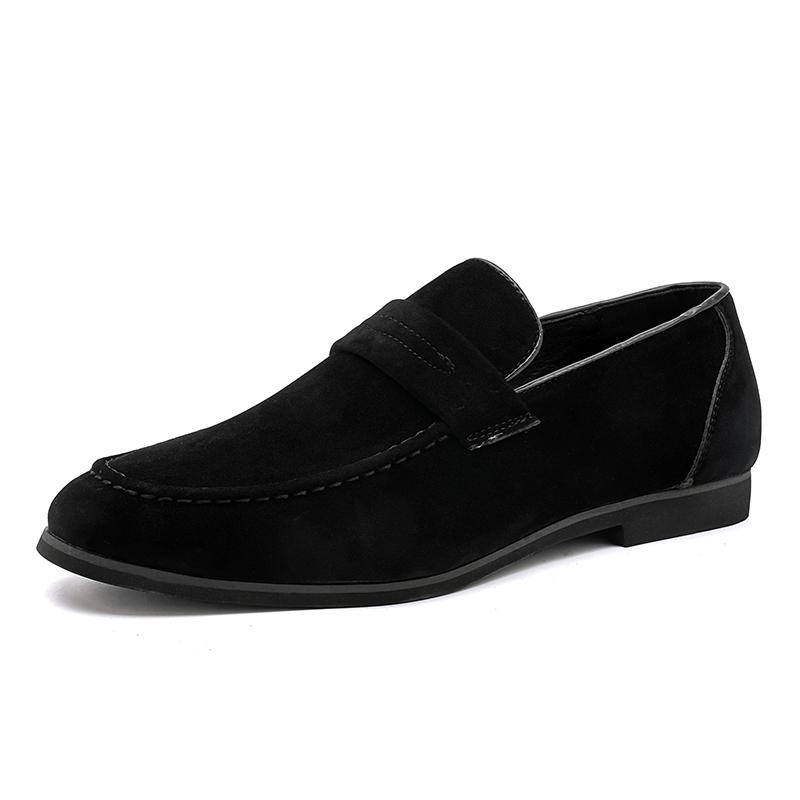 Fashion Spring New Fashionable Pointed Suede Breathable Sleeve Leg Shoes Brand for Teenagers Comfortable Anti Slip Soft Bottom Bean Shoe