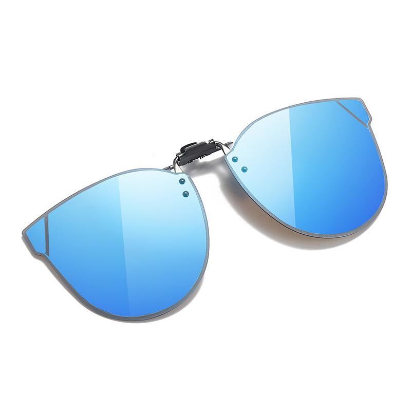 Sunglasses Polarized Clips Women'S Myopia Sunglasses Metal Clips Turnable Round Glasses 1023