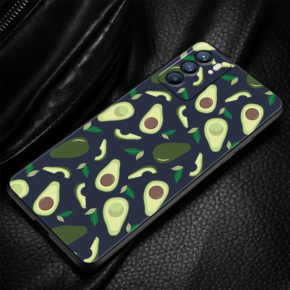 Cute Avocado Phone Case For Oppo Reno 13 12 11 10 7 F Find X5 X6 A98 A80 A79 A78 A57 A54 A31 A17 Pro 5G Soft TPU Cover Funda Bag
