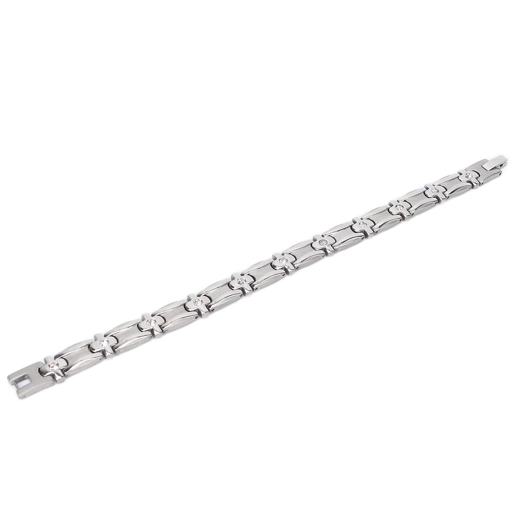 Magnetic Therapy Bracelet Titanium Steel Arthritis Pain Fatigue Relief Magnetic Bracelet Silver
