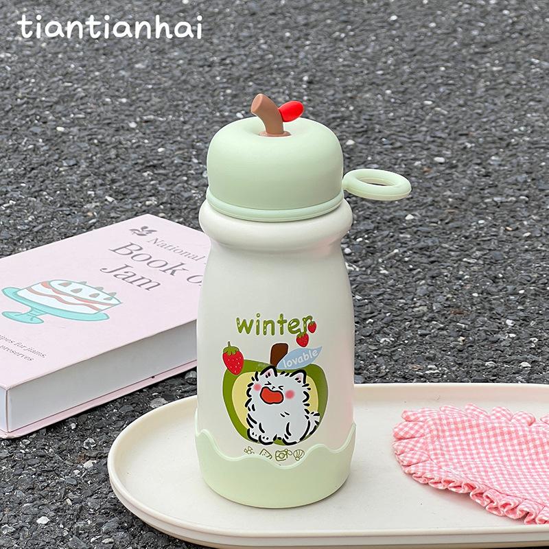 Campus new summer cartoon cup large-capacity student must-have water cup high value ins wind girl thermos cup
