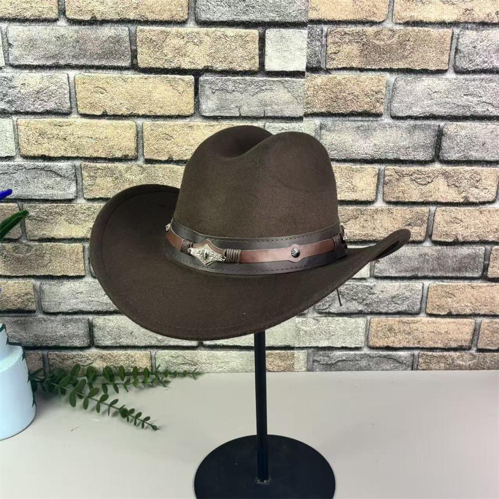 European and American Men's and Women's Autumn and Winter Jazz Cowboy Hats, Ethnic Style, Outdoor Temperament, Gentleman's Word Top Retro Top Hat Tide