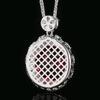 Jewelry Copper Bottom Gold-Plated Simulation Red Corundum Retro Pendant 18 * 20