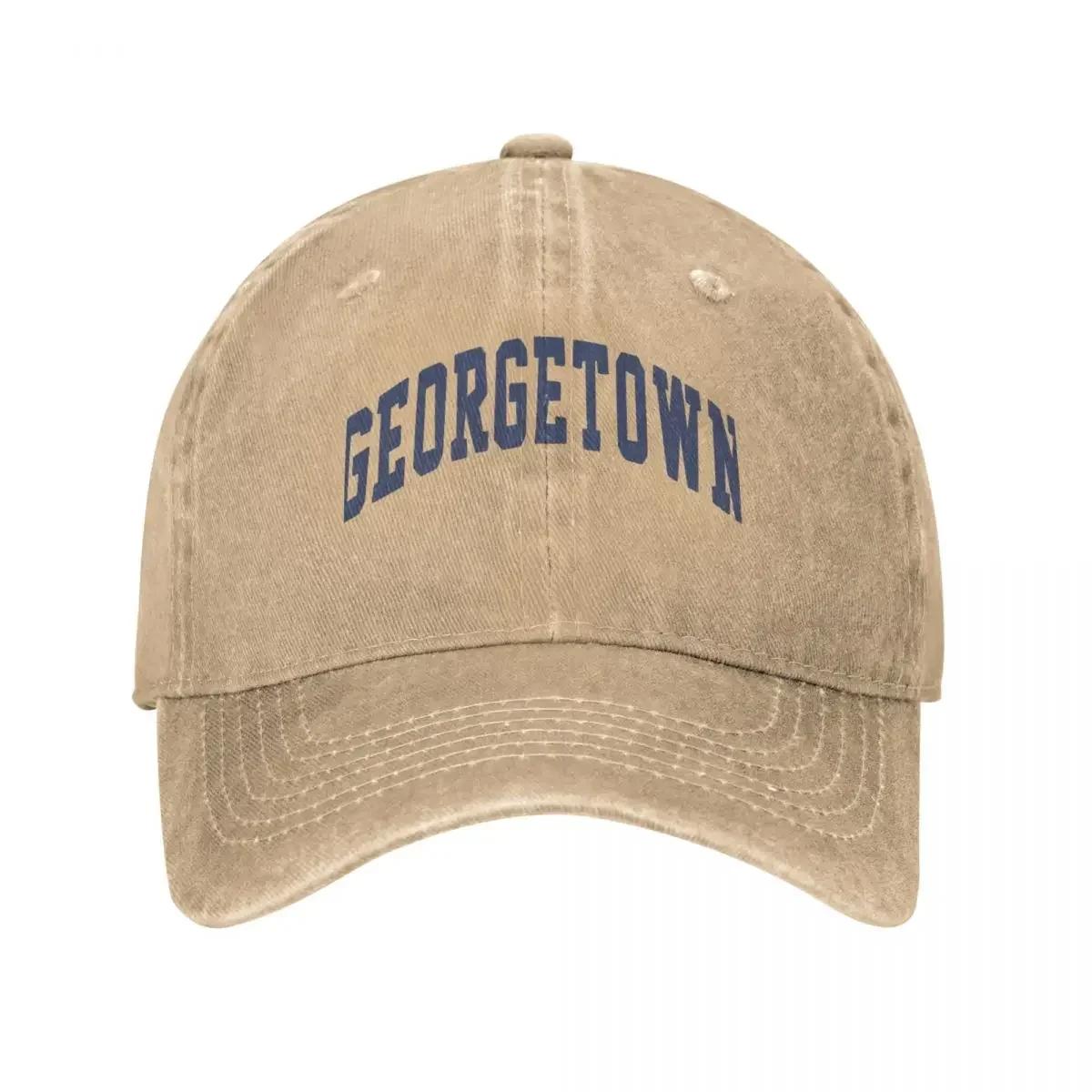 Georgetown varsity lettering Baseball Cap Gentleman Hat Hat Baseball Cap Boy Child Women s
