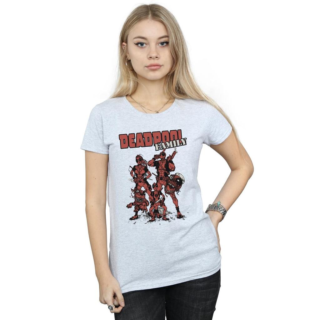 Marvel Womens/Ladies Deadpool Family Group Cotton T-Shirt
