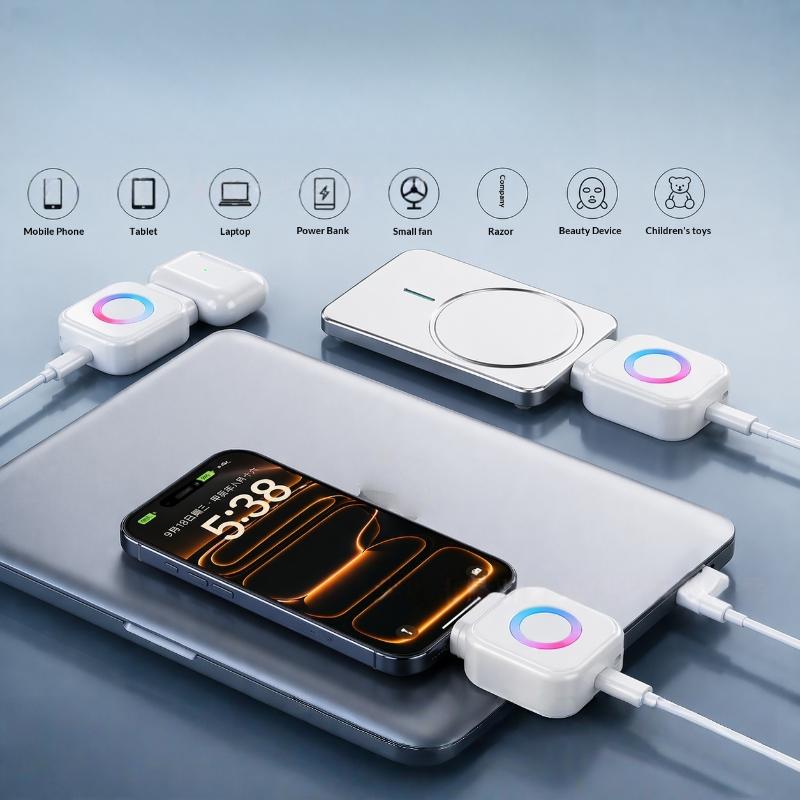 1Pcs Smart Auto Stop Fully Charged Separator 140W Phone Fast Charging Adapter Intelligent Power Cut-Off Protector Charger