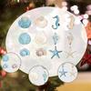 Beach Ocean Themed Christmas Ornaments Reusable Christmas Tree Hanging Ornaments for Holiday Party Office Halloween Thanksgiving