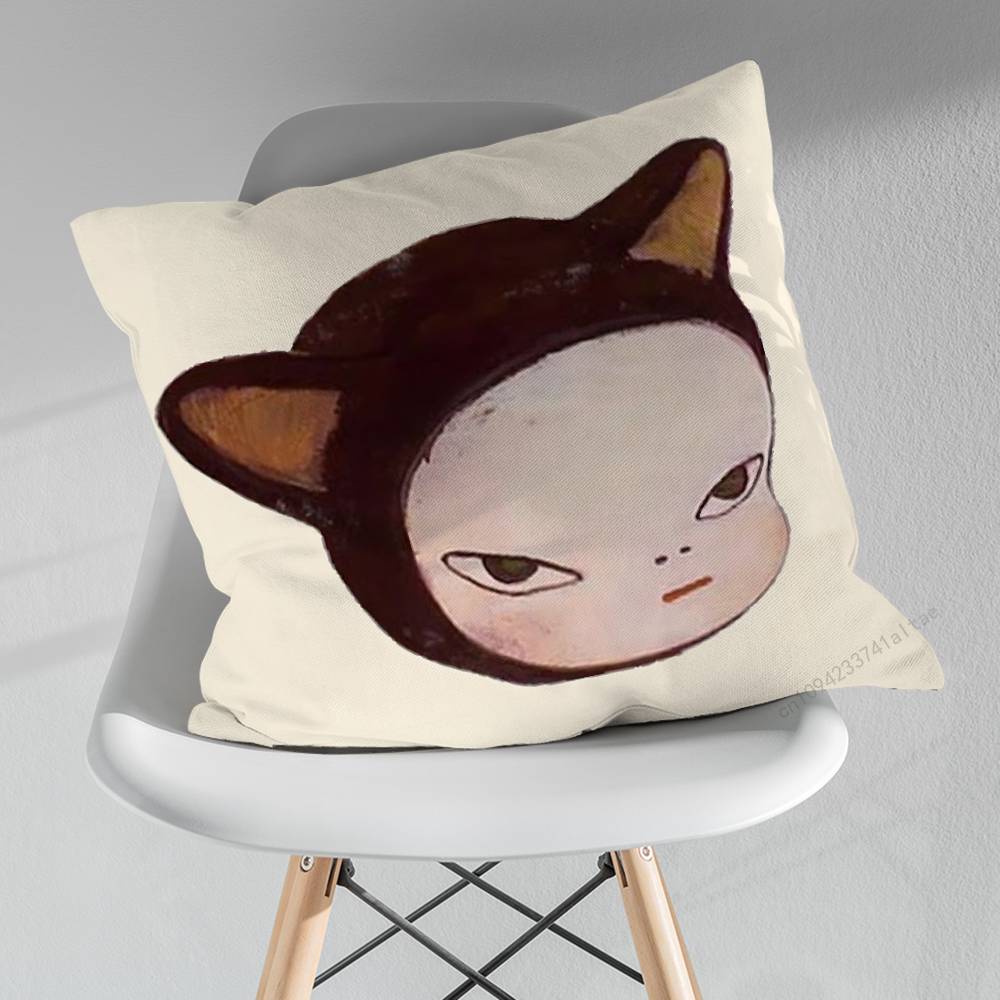 Cute Art YYoshitomo NNara Pillow Case For 30x30cm45x45cm55x55cm For Home Bedroom Decoration And Protector