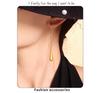 Women's Luxury Water Drop Tassel Earrings - Stainless Steel Wire, Modern Design