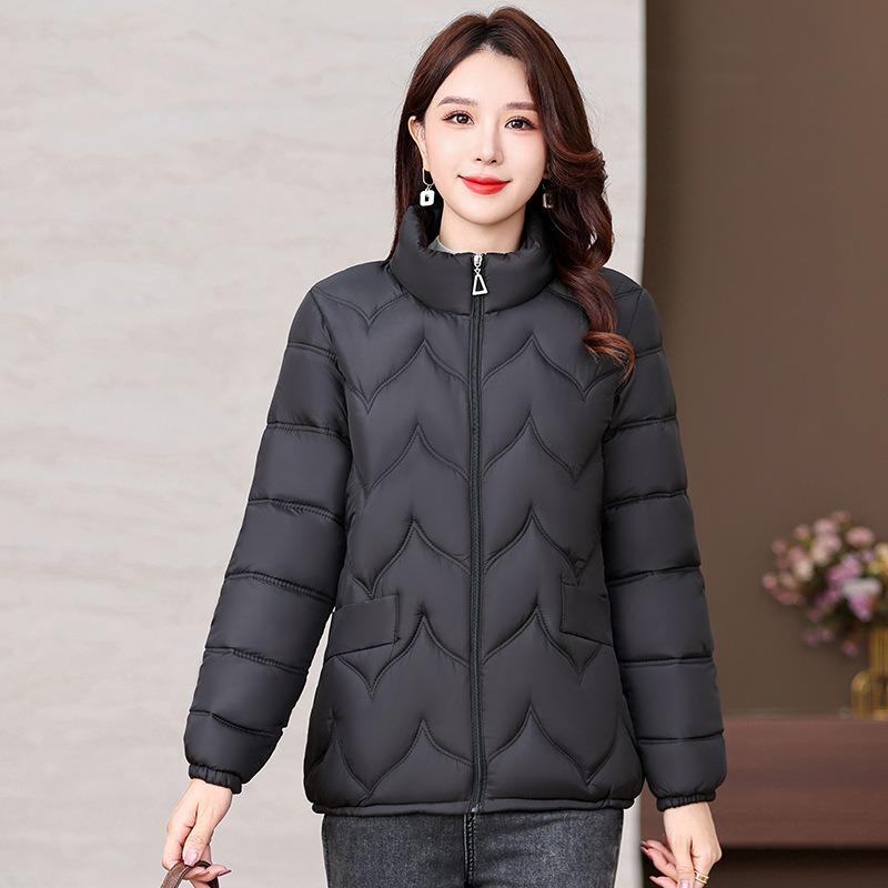 Thickened Loose Fit Cotton Coat Winter Womens Outerwear Plus Size Mid Age Fashion Jacket Casual Padded Coat Petite Style