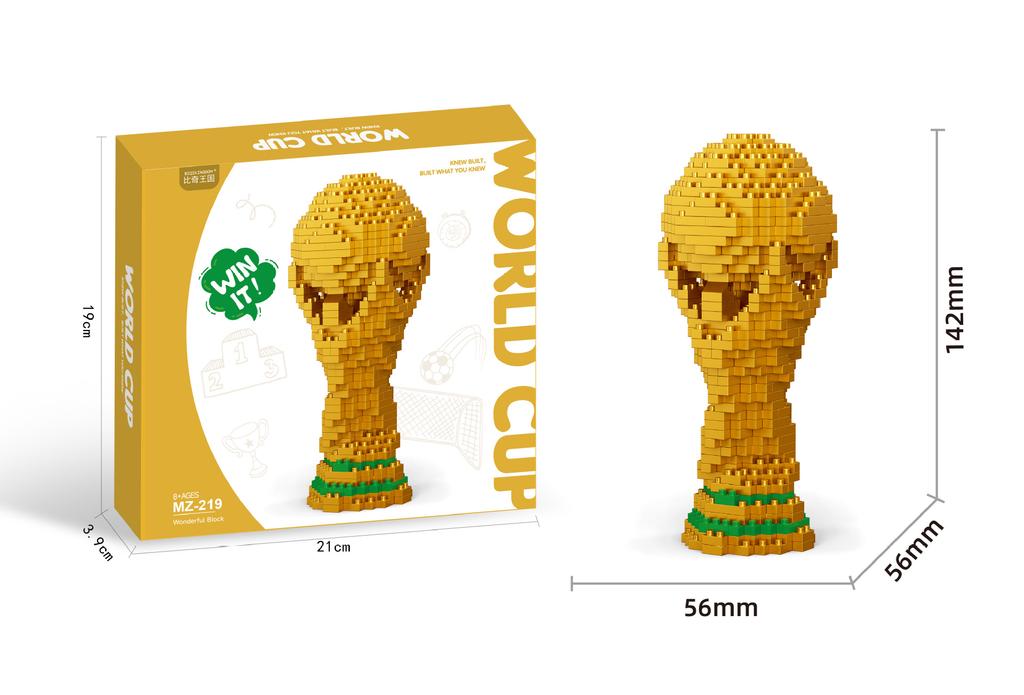 Bausteine Fußballmodell, STEM Lernspielzeug, Weltcup Geschenk für Kinder und Erwachsene, Sammlerset