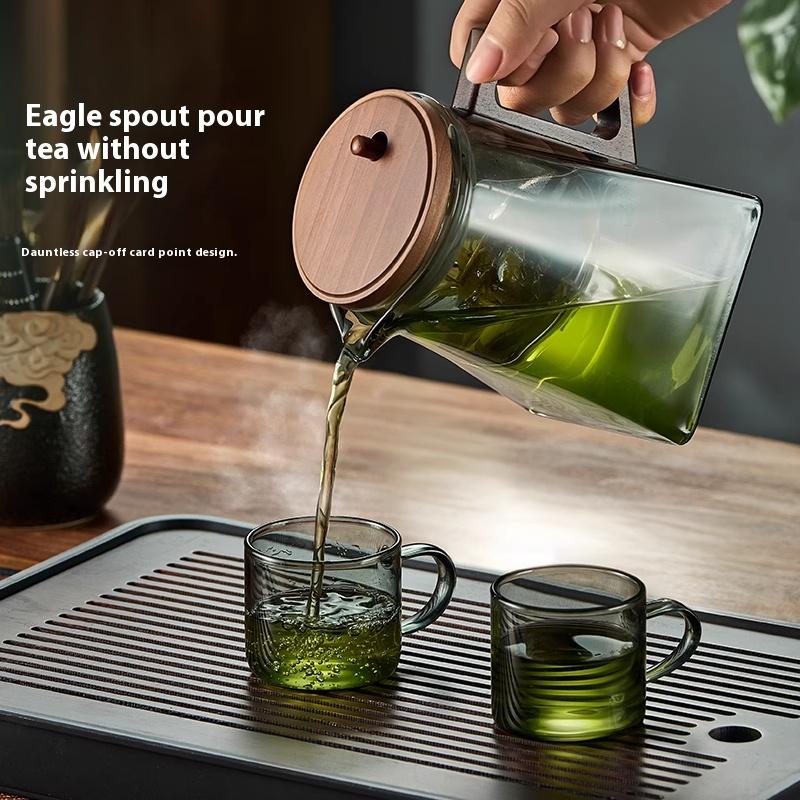 Gianxi Glass Floating Cup Teapot Tea Separation Artifact Lazy Tea Cup Household High End Tea Set Tea Pot Tea Brewing Kettle