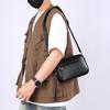 Casual Men's Shoulder Bag, Crossbody Bag, Fashionable Retro Solid Color Handbag, Multifunctional Travel Daily