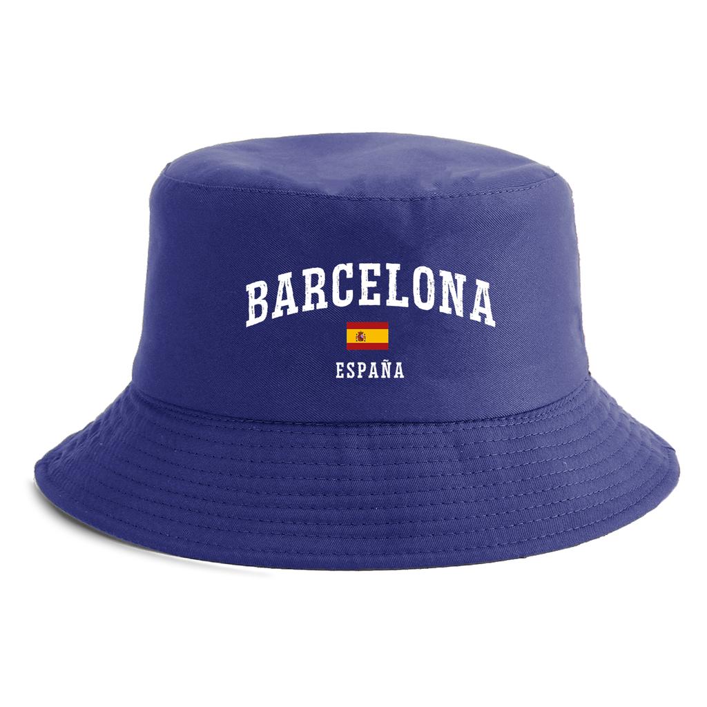 Cappello a secchiello unisex con stampa bandiera Barcellona Espaa Reversibile Retro Pescatore Cappellino unisex Disponibile in più colori retrò Protezione solare da esterno