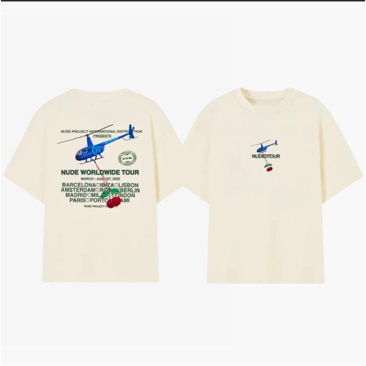 Short-sleeved T-shirt Printed Crew Neck Cotton Women’s Men’s
