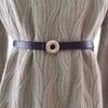 Women Stylish Leather Belt Jeans Trousers Alloy Fastener Trendy Look Decoration