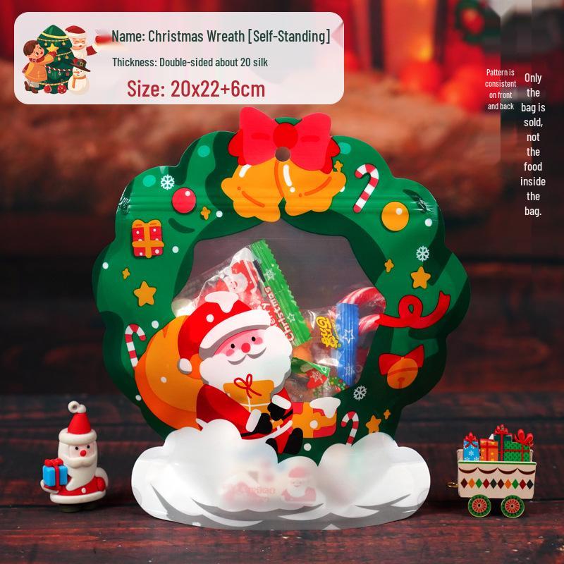 2024 Christmas Candy Gift Bags: Self-Sealing Snowman Holiday Socks Packaging