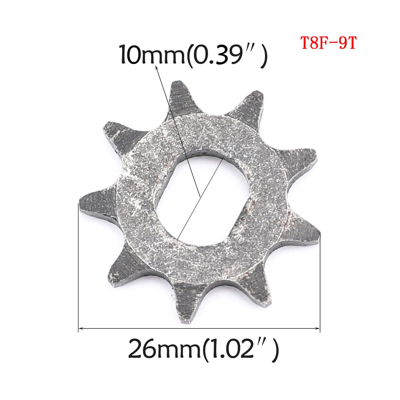 TDPRO 5pcs 25H T8F Chain 9T 11T Front Sprocket Gear Part 2 Stroke Engine Fits 43cc 47cc 49cc Mini Pocket Pit Bike Scooter ATV T8F 9T