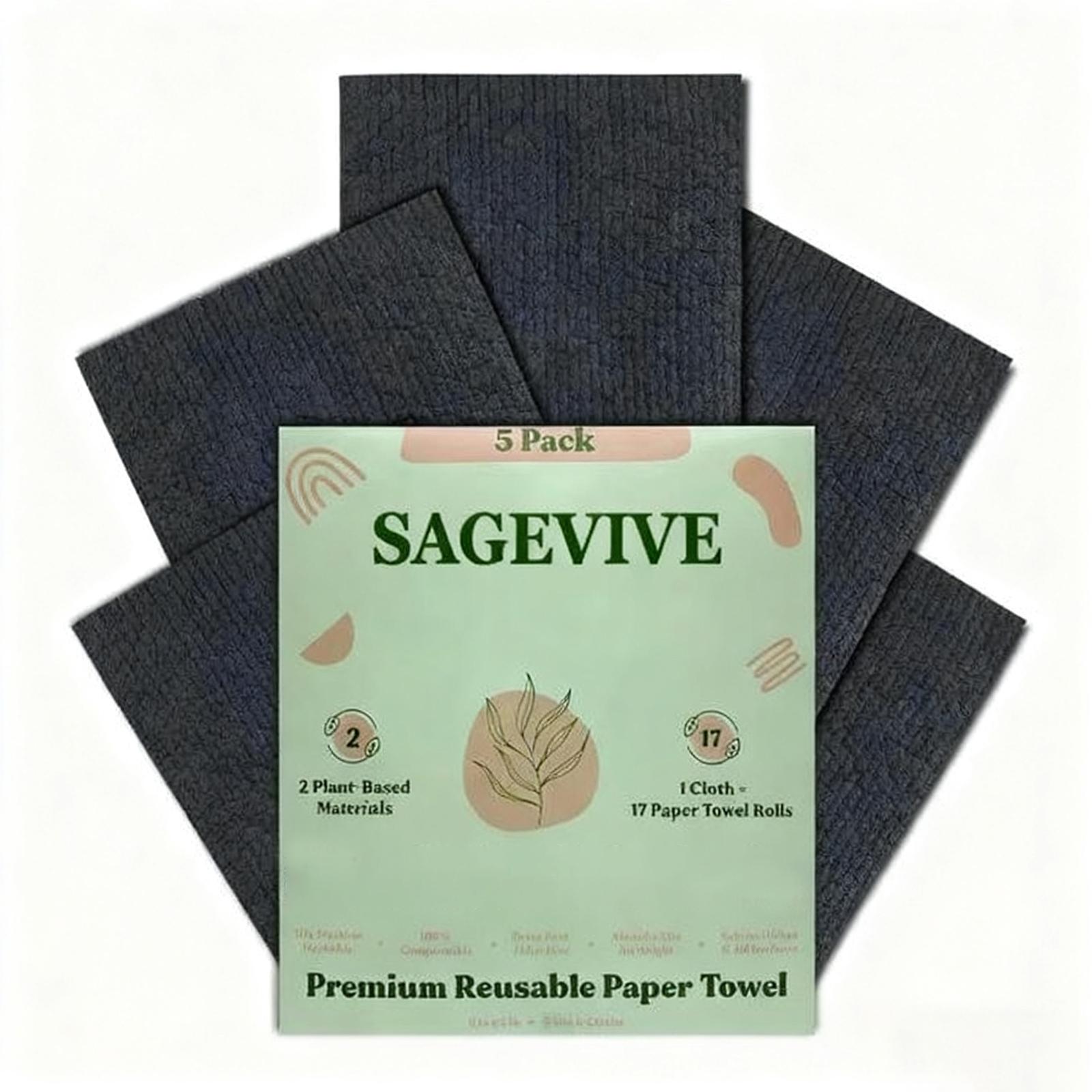 

5 Pcs Kitchen Dish Cleaning Cloths, Reusable Wash Cloths, Absorbent & Quick Dry, Perfect For Daily Kitchen Cleaning Tasks One Size