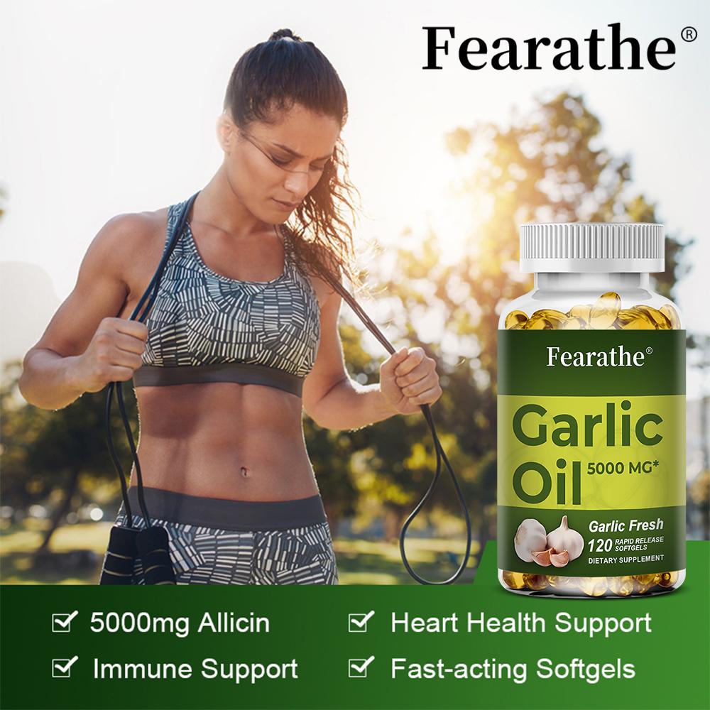 Garlic oil, soybean oil, 5000mg 120 Softgels Dietary Supplement