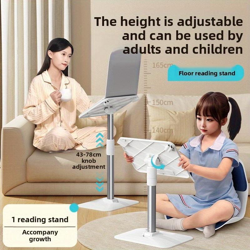 Ayarlanabilir Alüminyum Okuma Standı Yükseklik Açı Serbest Ayarlı Yer Kitap Tutucu Hediye Toptan Satış Teleskopik Çubuklu Okuma Masası