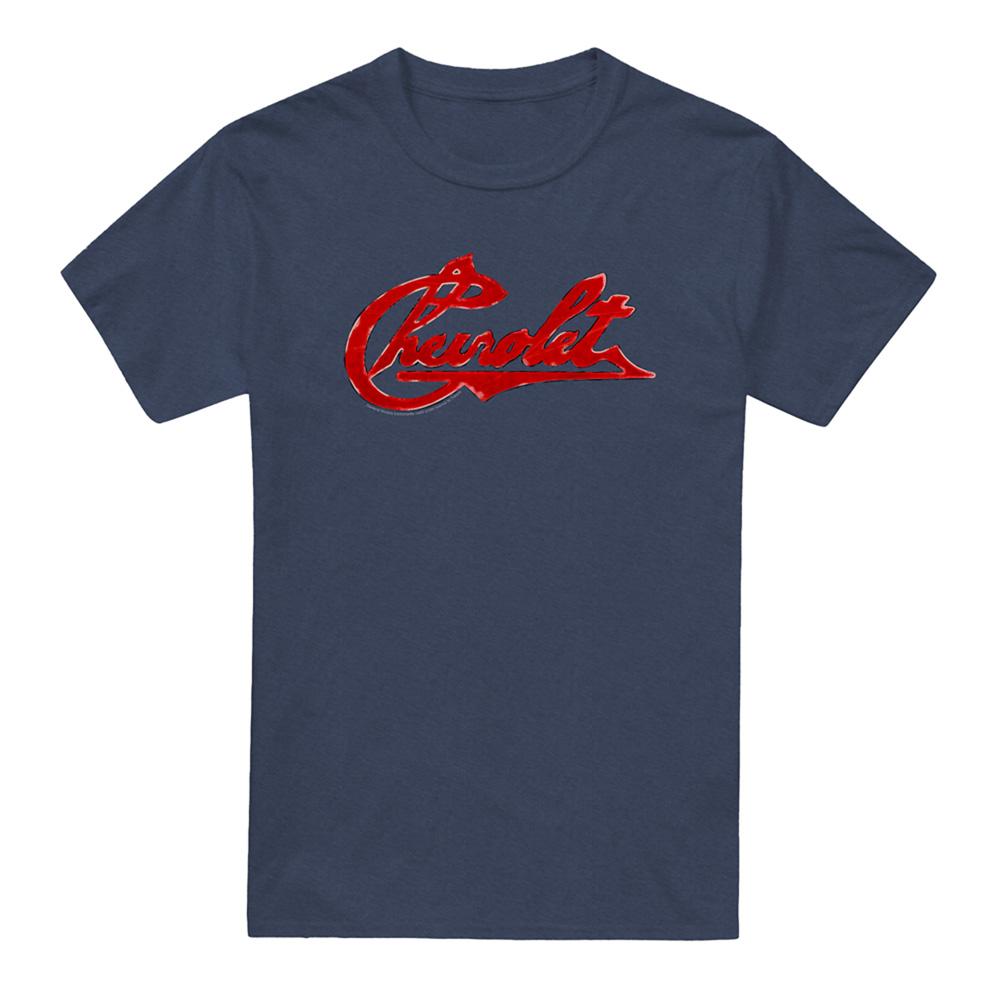 Chevrolet Unisex Adult Script Distressed Heather T-Shirt