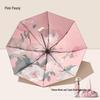 Double-Sided Floral Women's Umbrella: UV Protection, Sunshade, Folding, Dual-Use for Rain and Sun, Outdoor.