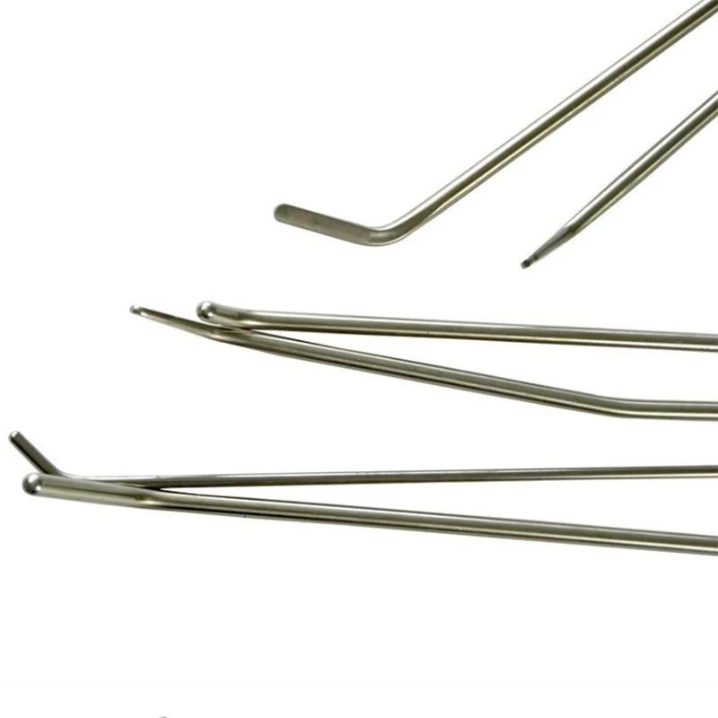 6pcs Car Dent Repair Hooks Stainless Steel Push Rods Car Body Dent Removal Crowbar Kit for Auto Door Dings Dent Repair Tools Kit