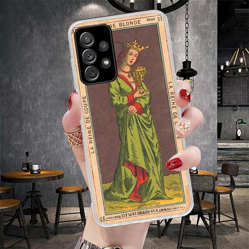 Tarot Cards Reading Art Soft Phone Case For Samsung Galaxy A12 A22 A32 A52 A72 A02S A51 A50S A71 A70 A31 A20S Note 20 Ultra S10