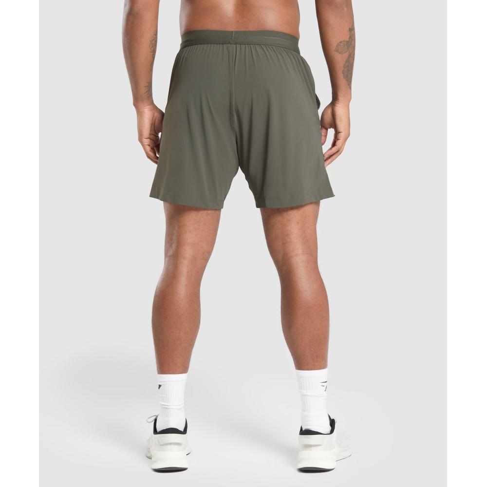 Gymshark Studio 6 Shorts Strength Green A1a4h Ecjh