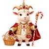 Shining Goat Hanging Ornament Set Acrylic Animal Hanging Decoration Keychain  Holiday Party Decor