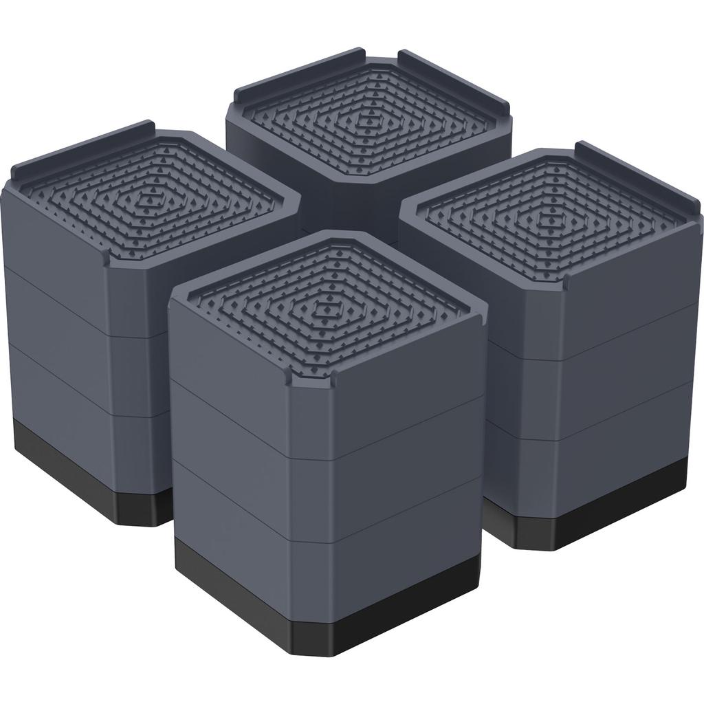 4Pcs 3-Layer Furniture Risers Adjustable Heavy Duty Bed Table Sofa Heightening Foot Pad Non-slip  Protecto Feet Leg Extenders