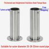 25mm Heightened Stainless Steel Round Pipe Bracket Flange for Clothes Drying Rods