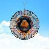 Large 2D Metal Robin Wind Spinner – Rotating Wind Chime, Kinetic Yard Art, Unlimited 360° Rotation, Durable Iron Construction