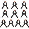 10 Pcs Nylon Spring Clamp A-type Woodworking Auxiliary Clamps Black Plastic Clips,3 Inch