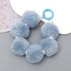 New Korean Version Plush Ball Pendant Handmade Bead Phone Pendant Short Wristband Anti Loss Chain for Women Bag Accessories