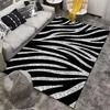 Zebra Stripe Pattern Carpet 3-Piece Non-slip Rug Suitable for Living Room and Bedroom Sofas