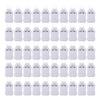 50pcs Empty Travel Bottles Keychain Holders Set Portable Travel Bottle Kit 30ml Reusable Bottle with Keychain Hook White