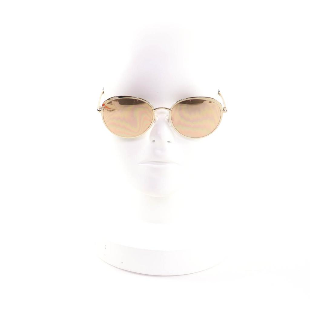 Excellent CHANEL sunglasses COCO Mark Boston Mirror Lens gold Women 4206 Used