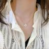 Light Luxury Temperament Imitation Shell Flower Pendant Necklace Ladies Daily Versatile Holiday Party Accessories Gift