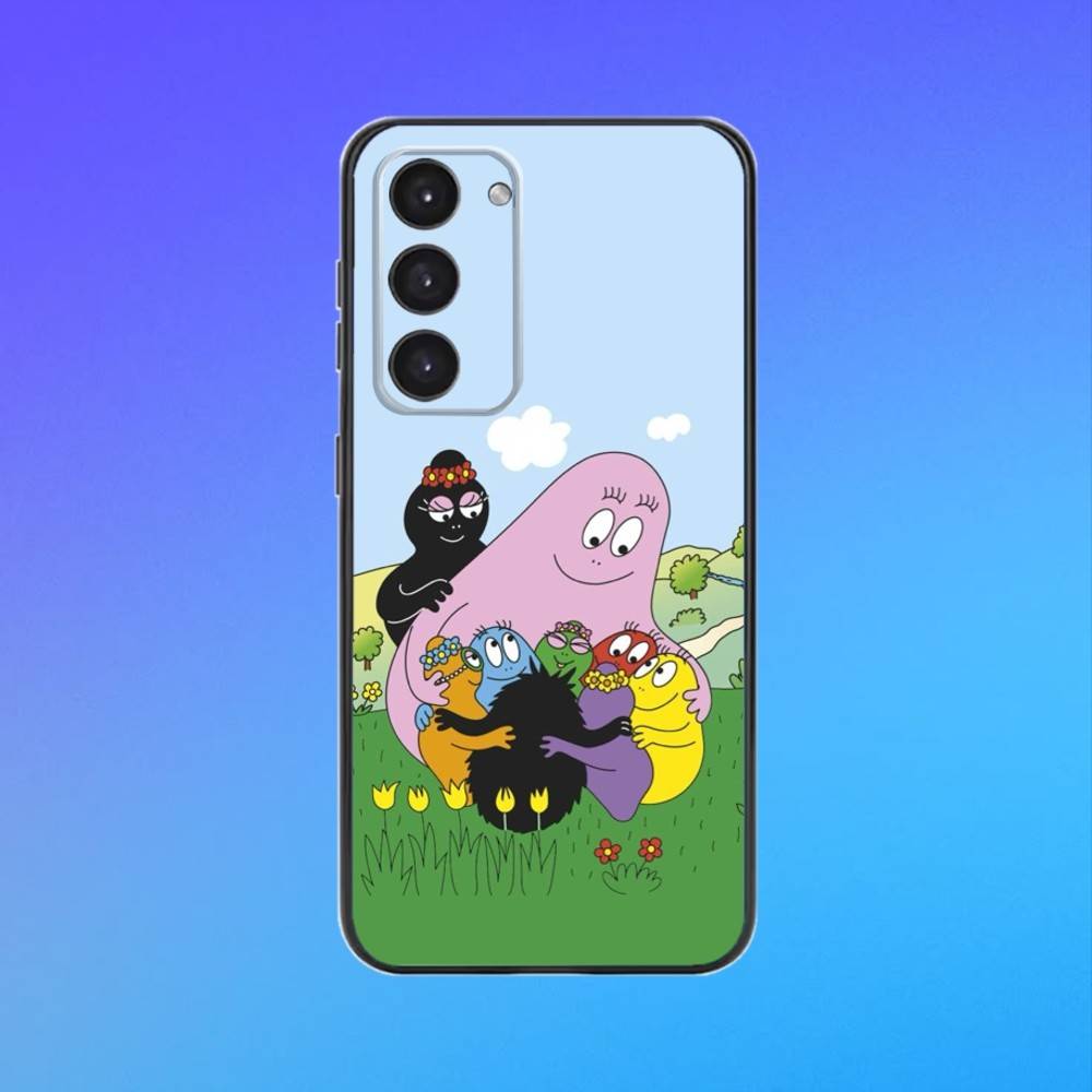 Cartoon B-Barbapapa Black Soft Phone Case  For Samsung Galaxy A73,A72,A71,A53,A52
