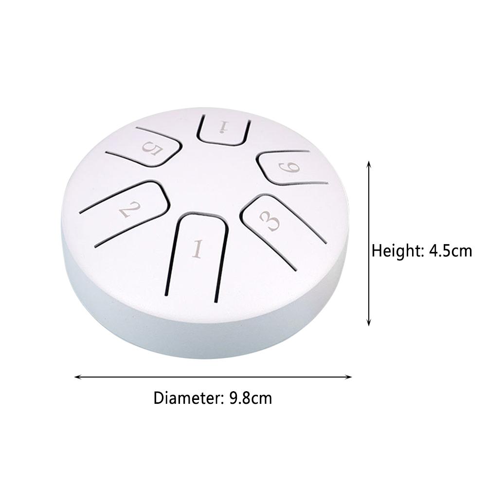6 Inch 8 Tune Drum Steel Tongue Drum Hand Pan Tank Drum Steel Tongue Drum for Children Beginner Musical Instruments Accessories