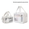 Transparent PVC Makeup Bag: Wet/Dry Separation, Large Capacity, PU Travel Cosmetic Organizer