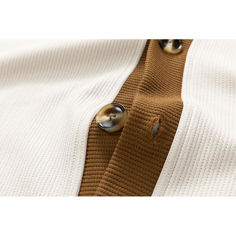 Men's Japanese Retro Color-Block V-Neck Cardigan